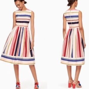 Kate Spade ♠️ Retro Berber Fit & Flare Striped Dress 4